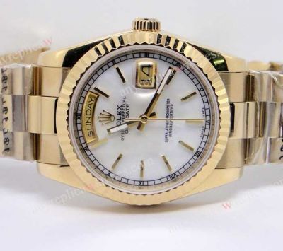 Gold President White MOP Day-Date Watch - Buy Rolex Replica Watches